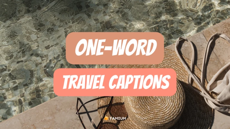 Aesthetic One Word Instagram Captions about Travel